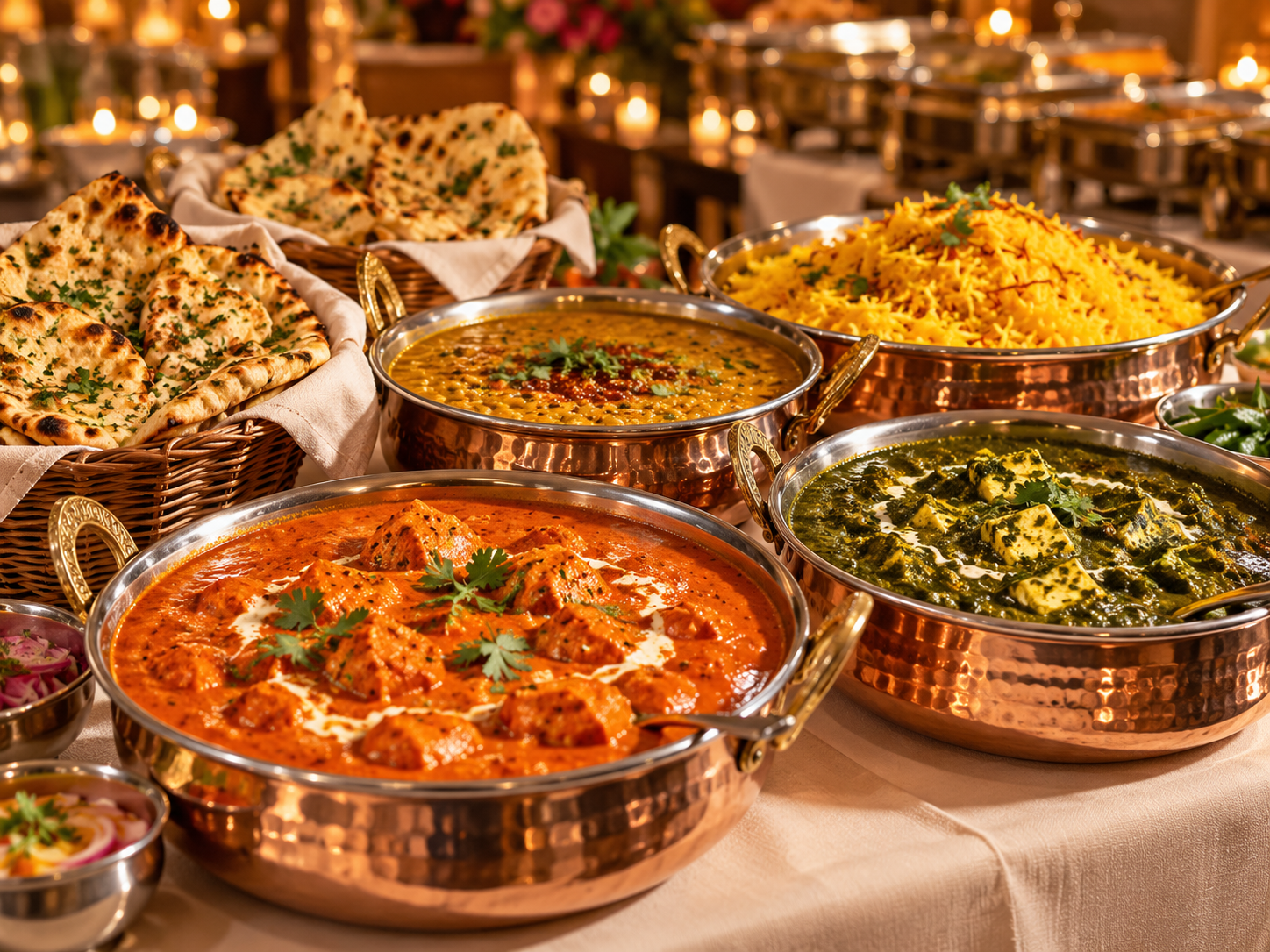 Desi Vibes Indian catering spread